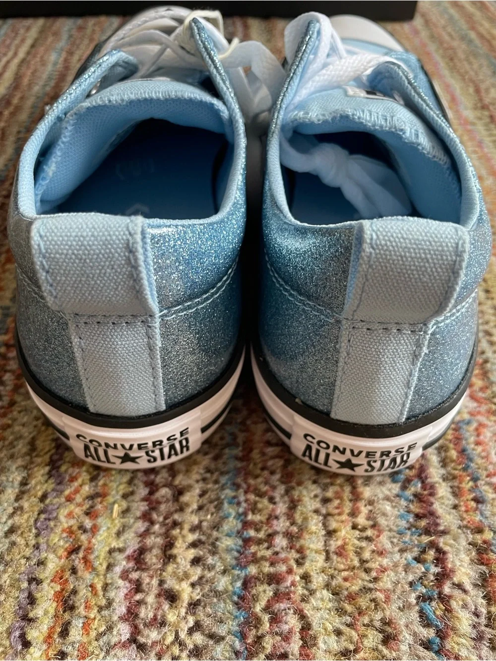 Converse CTAS Madison Ox Light Blue Glitter Low Tops - Women’s 8 (Kids 7) NWB